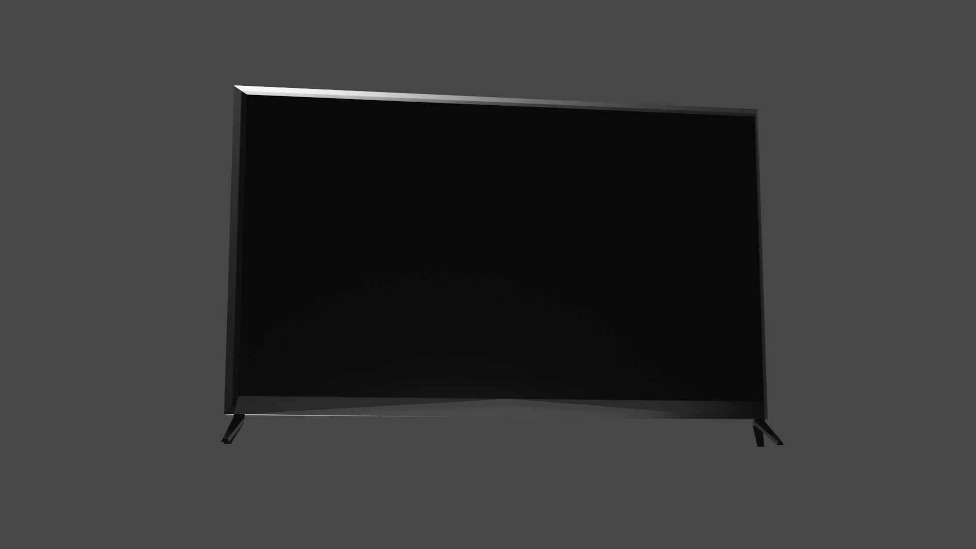 Modern flat screen TV with angled peg stands Model 1 Low-poly 3D model_3