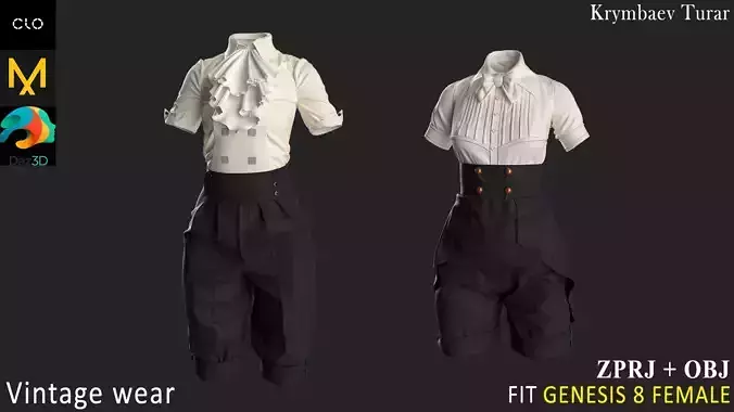 Vintage wear Marvelous Designer project