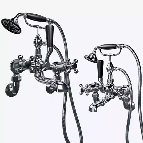 JTP Grosvenor Deck Shower Mixer with Kit Antique Brass
