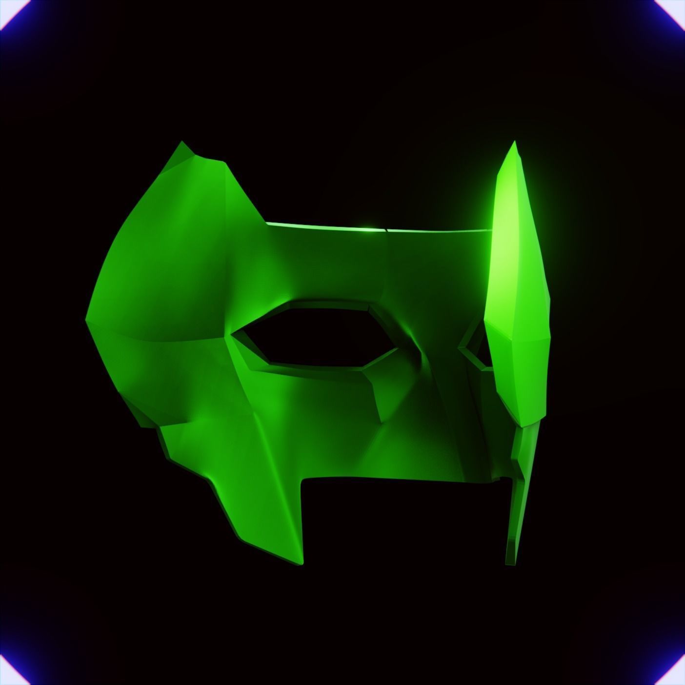 GREEN LANTERN SIMPLE HAL JORDAN MASK 3D print model_4