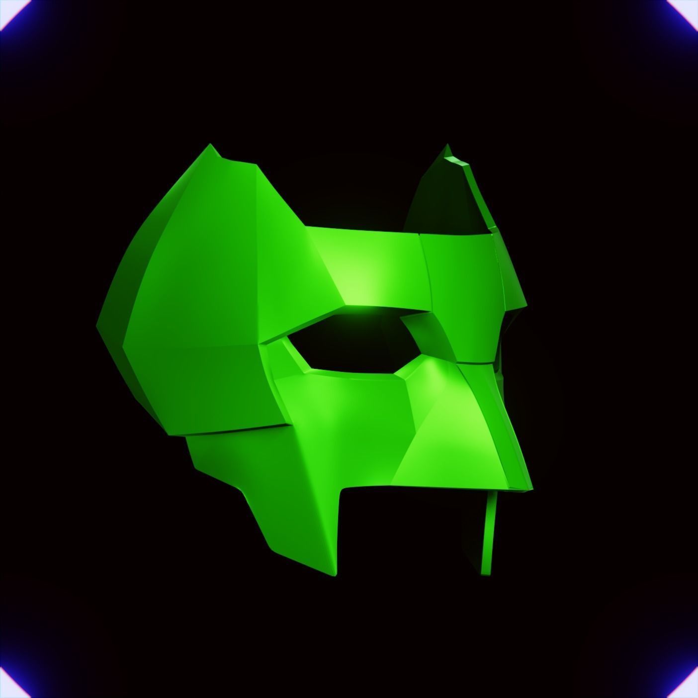 GREEN LANTERN SIMPLE HAL JORDAN MASK 3D print model_2