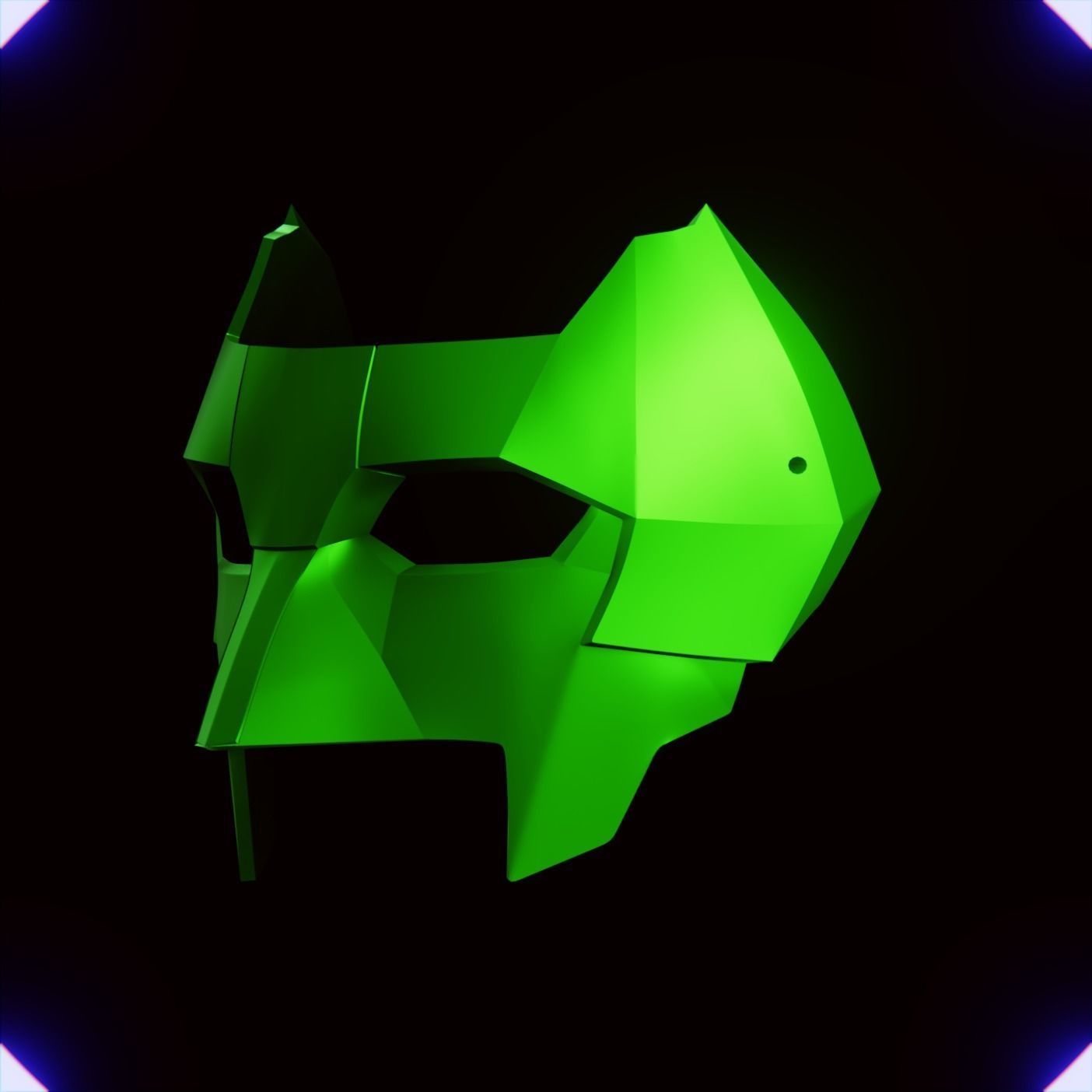 GREEN LANTERN SIMPLE HAL JORDAN MASK 3D print model_5