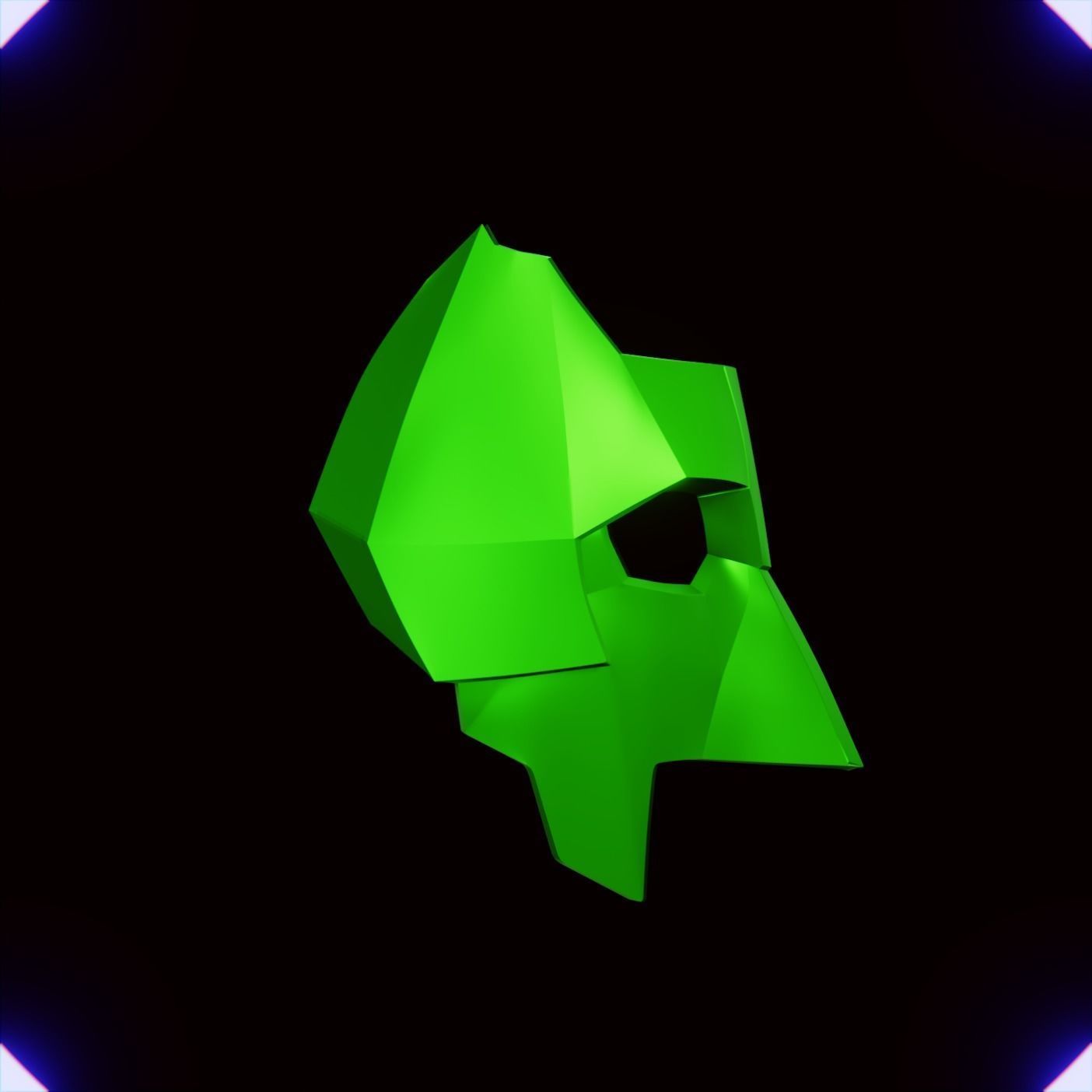 GREEN LANTERN SIMPLE HAL JORDAN MASK 3D print model_3