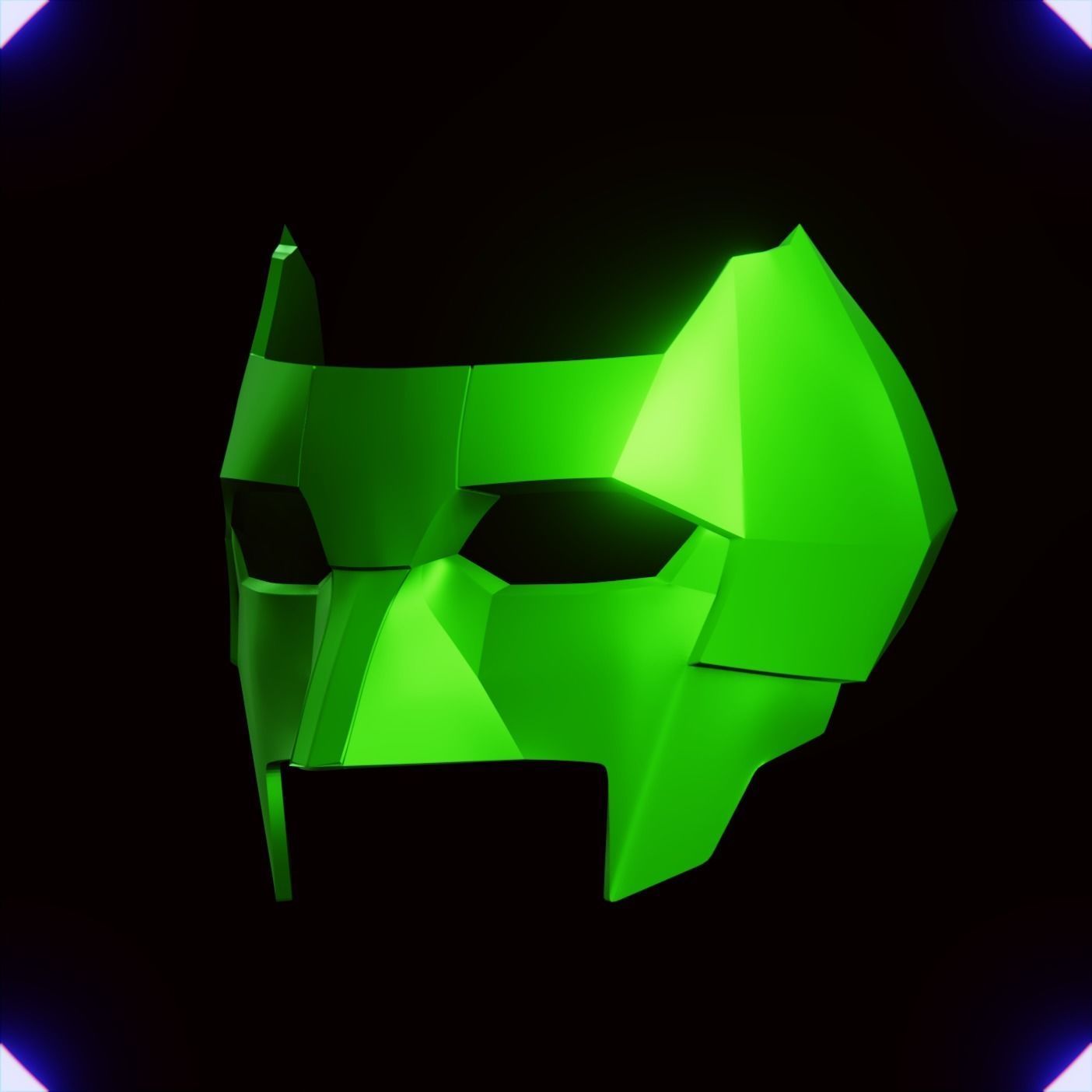 GREEN LANTERN SIMPLE HAL JORDAN MASK 3D print model_1