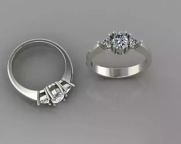  Solitaire ring 3D print model