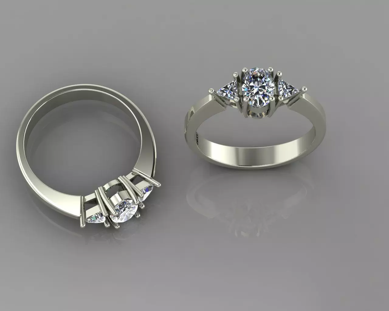 Solitaire ring 3D print model_0