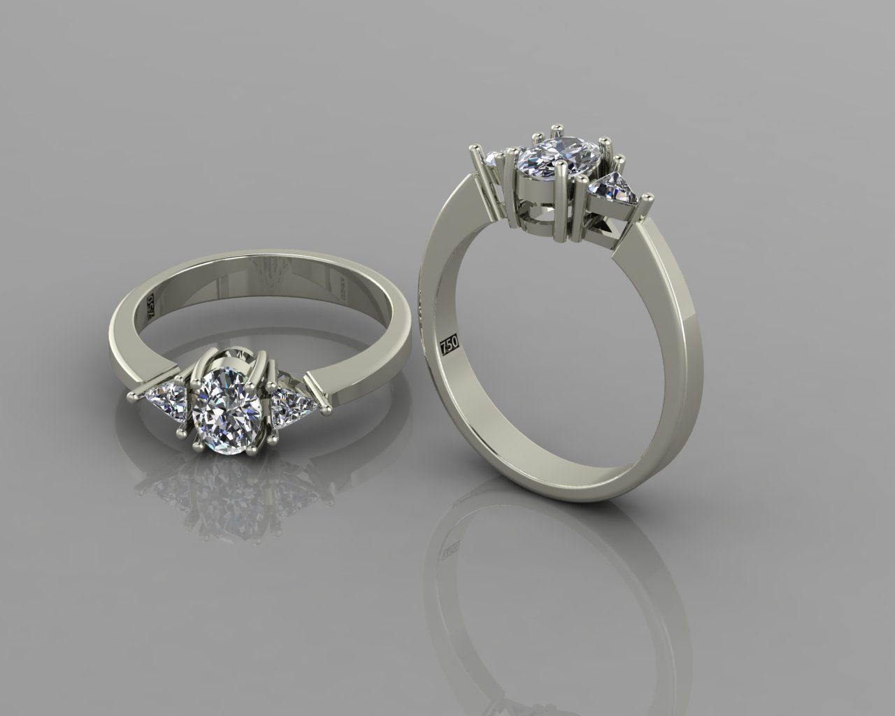 Solitaire ring 3D print model_13