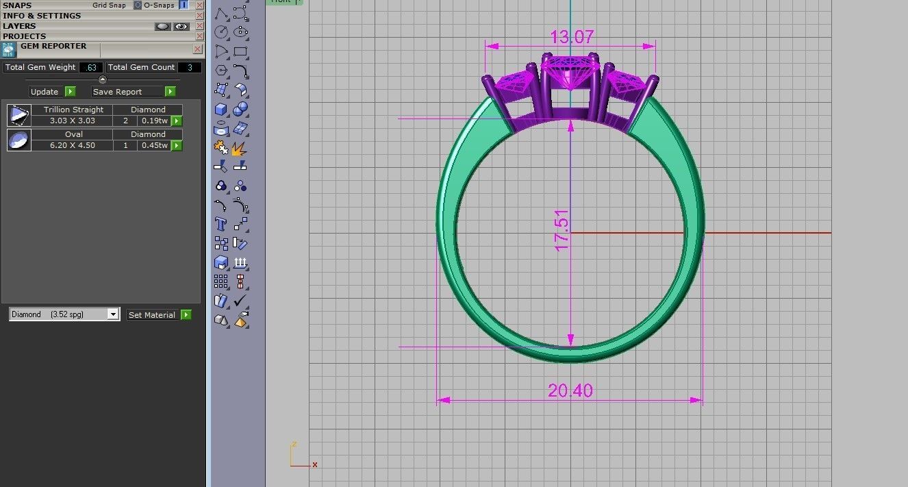 Solitaire ring 3D print model_11