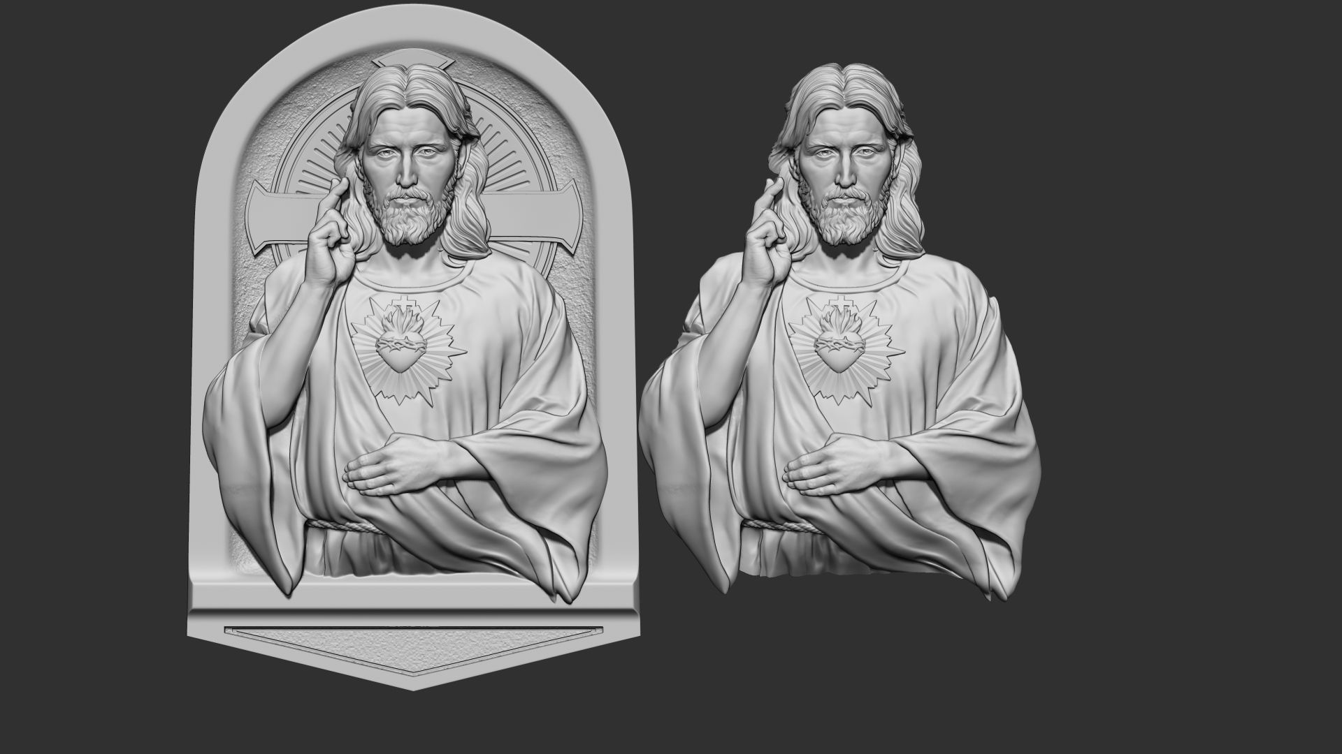 Jesus Relief 01 3D print model_2