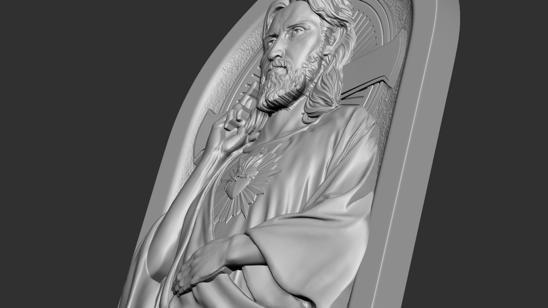 Jesus Relief 01 3D print model_15