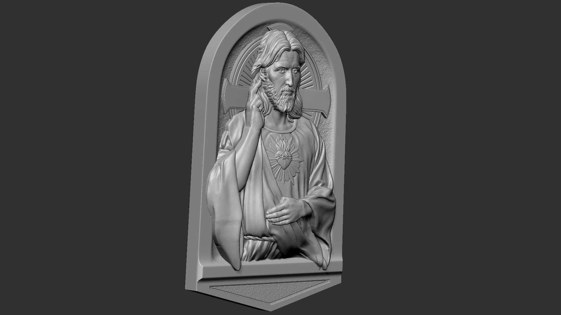 Jesus Relief 01 3D print model_25