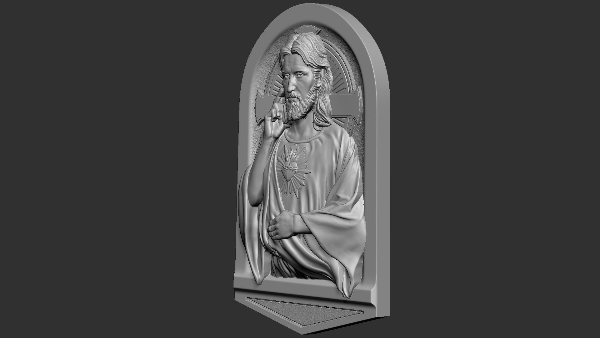 Jesus Relief 01 3D print model_24
