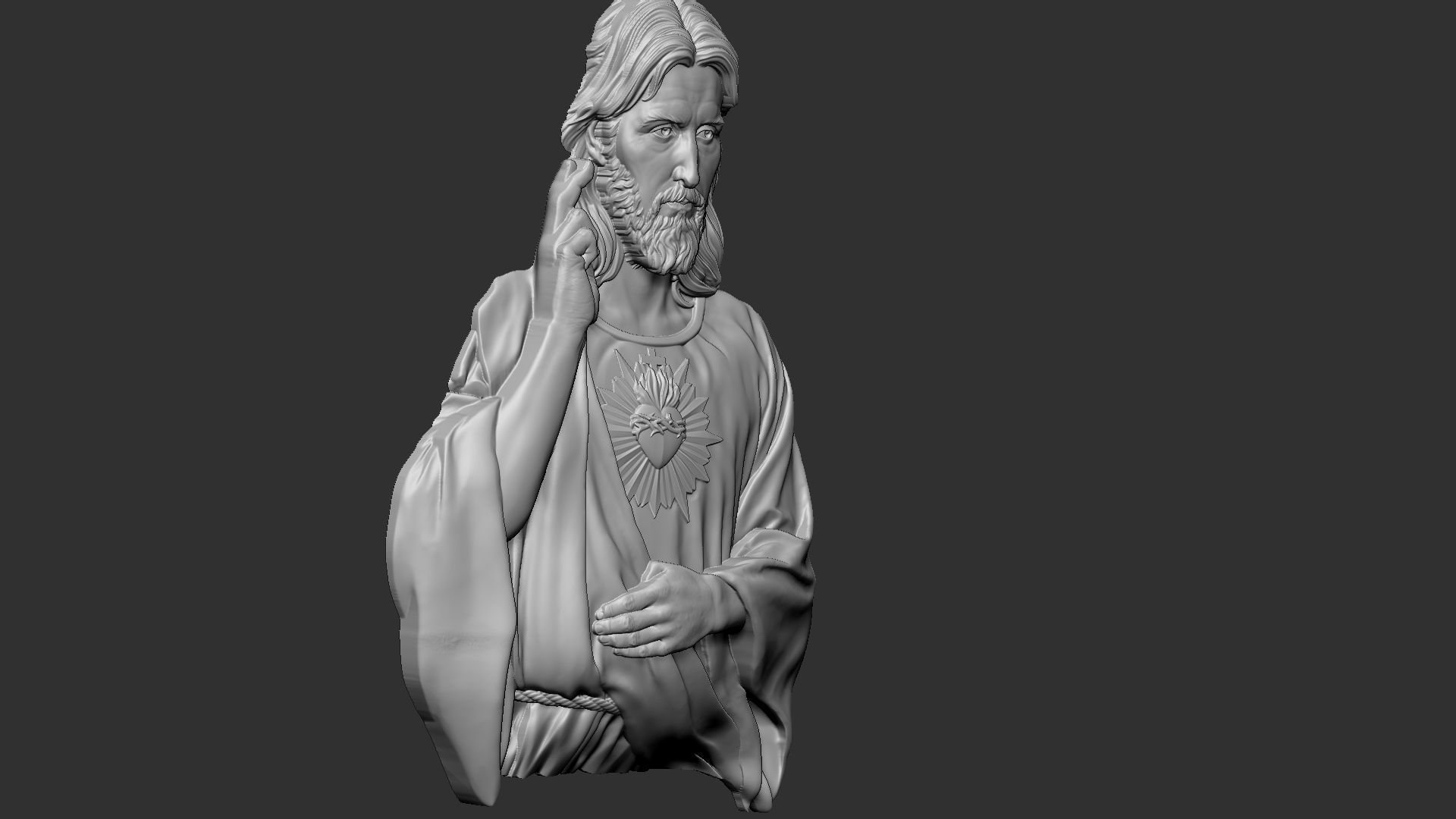 Jesus Relief 01 3D print model_20