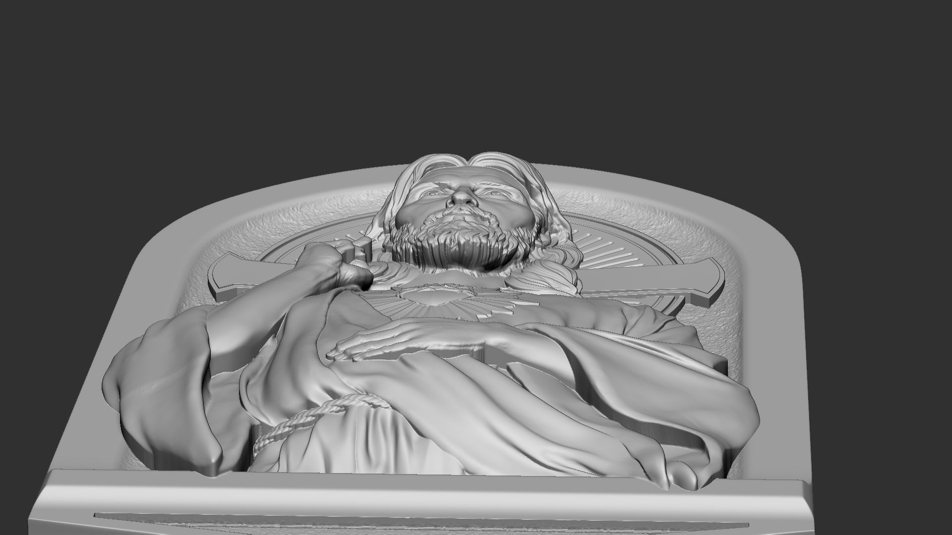 Jesus Relief 01 3D print model_13