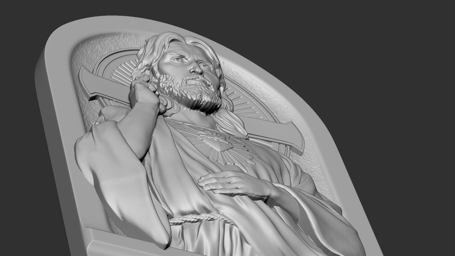 Jesus Relief 01 3D print model_17