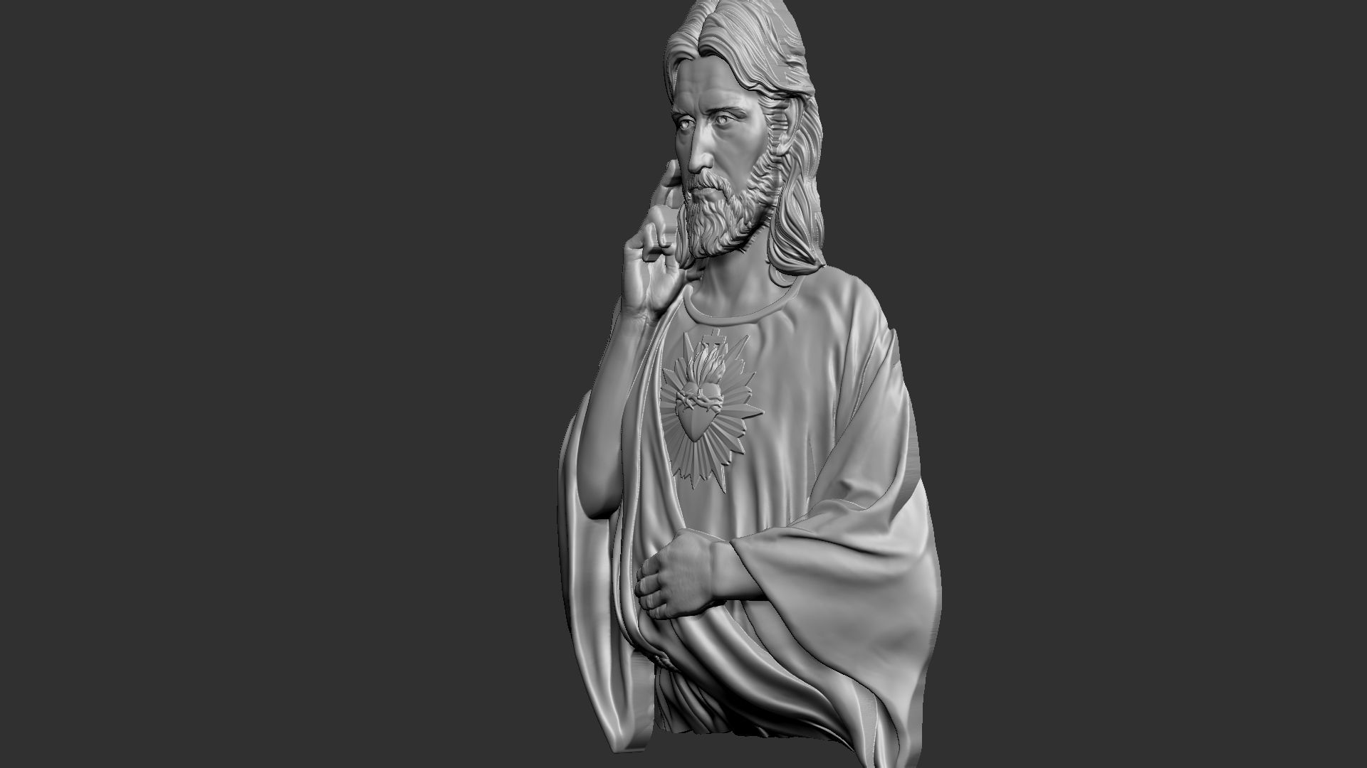 Jesus Relief 01 3D print model_19