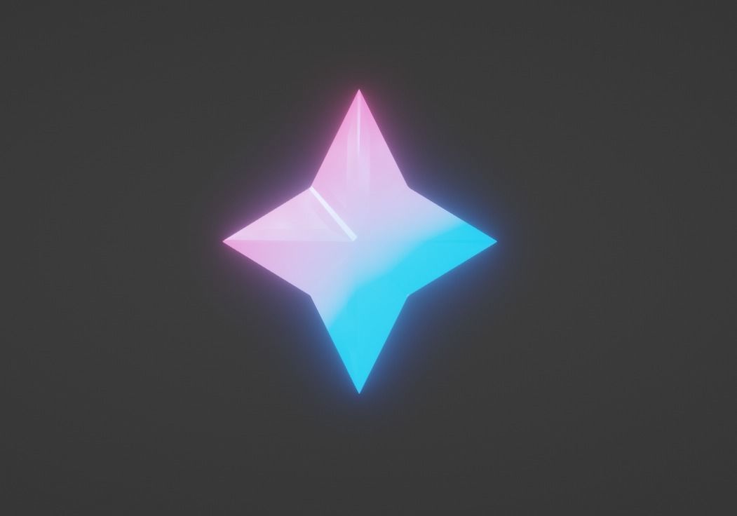 Low-Poly 3D Primogem star Low-poly 3D model_4