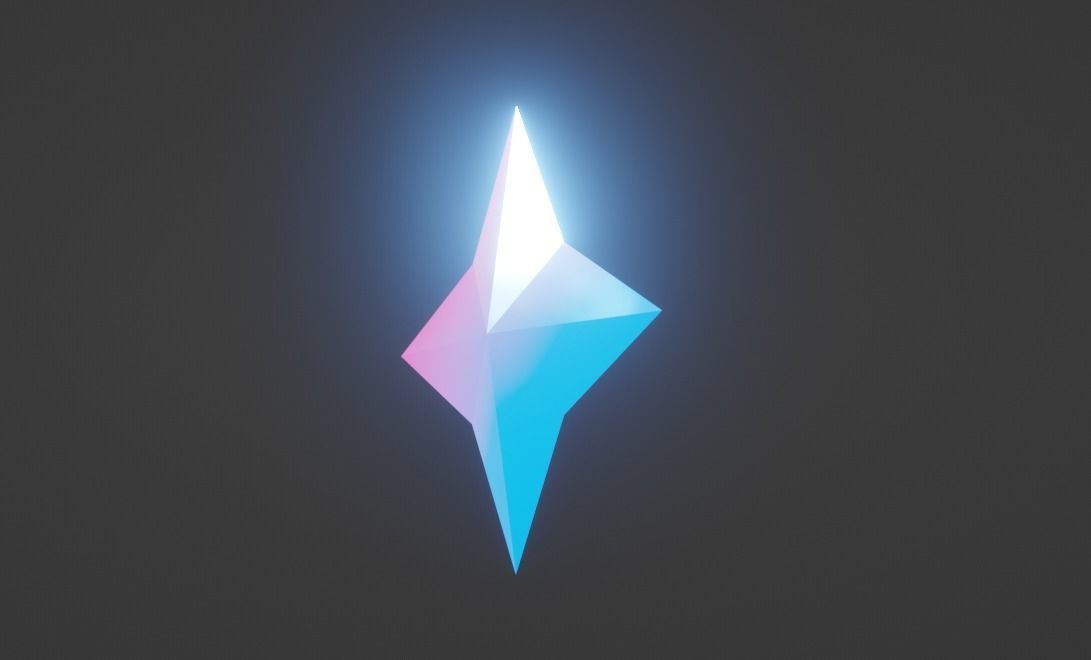 Low-Poly 3D Primogem star Low-poly 3D model_8