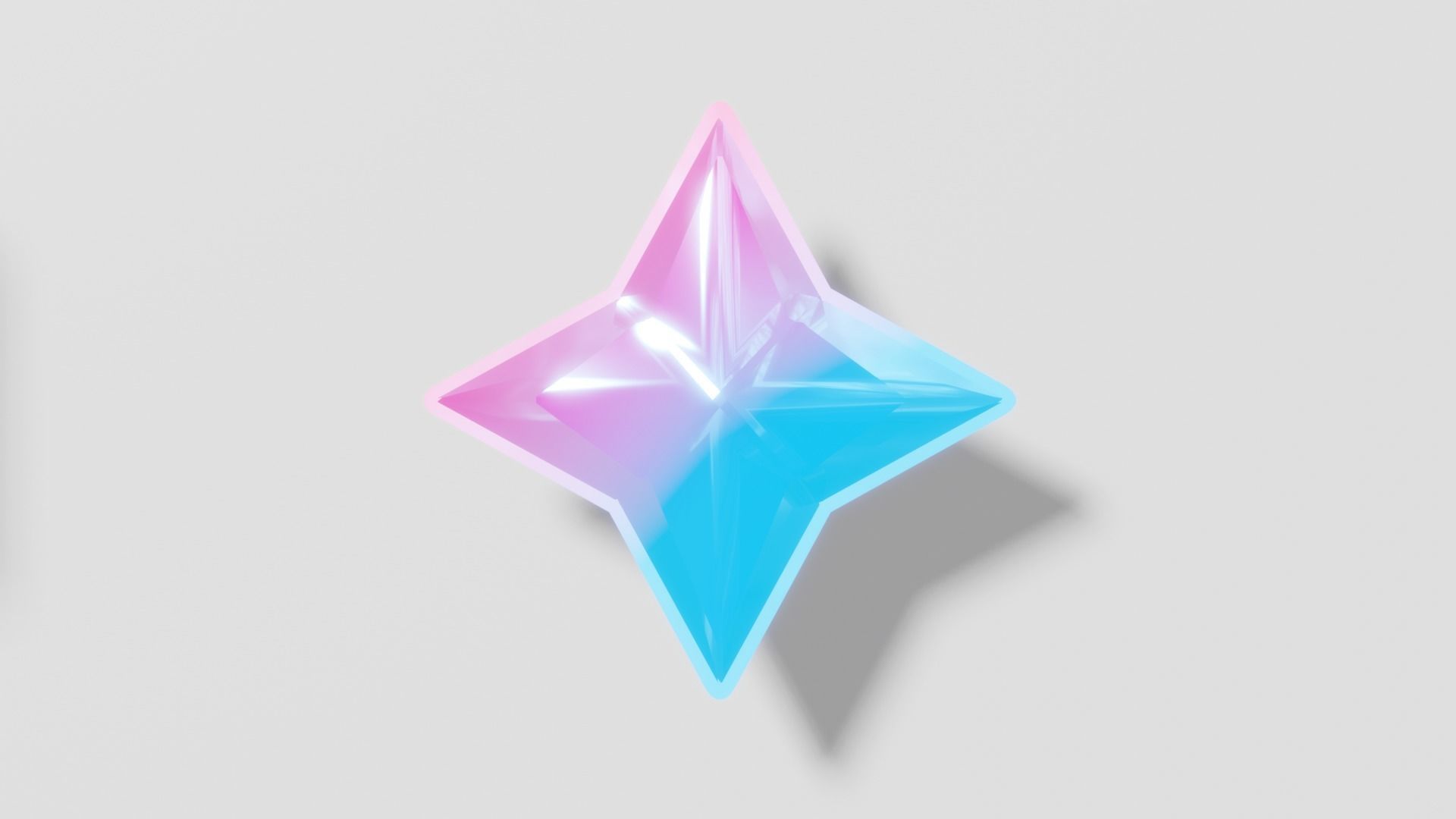 Low-Poly 3D Primogem star Low-poly 3D model_2