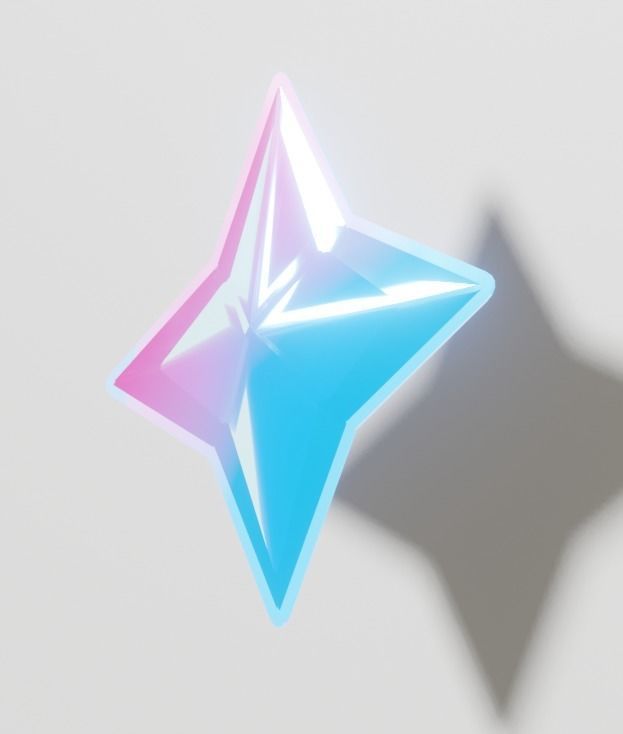 Low-Poly 3D Primogem star Low-poly 3D model_10