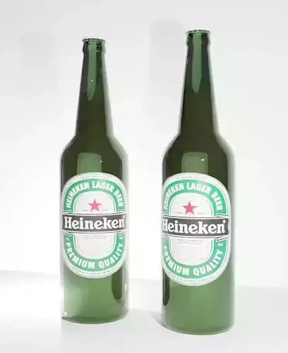 Heineken Glass Bottle PBR Low-poly