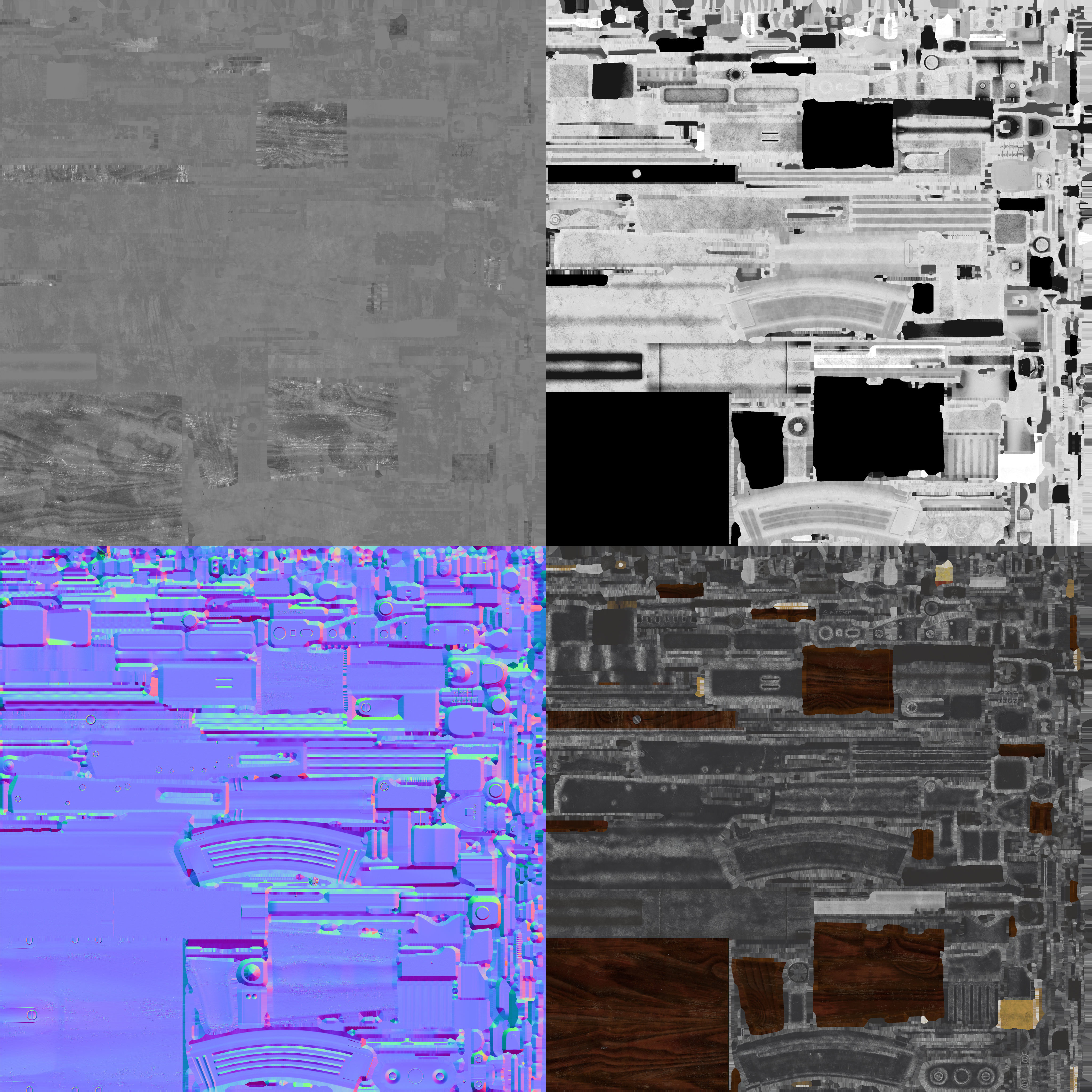 Ak-47 ak - rifle Low-poly 3D model_20