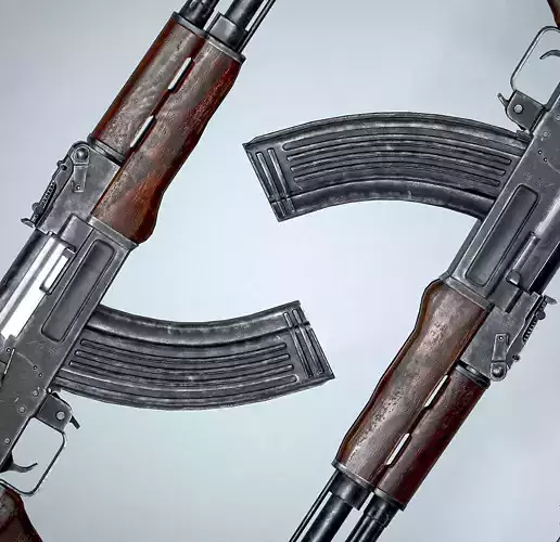 Ak-47 ak - rifle Low-poly 3D model