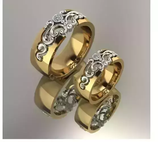 Wedding ring Jewellery 3D Model Womens 