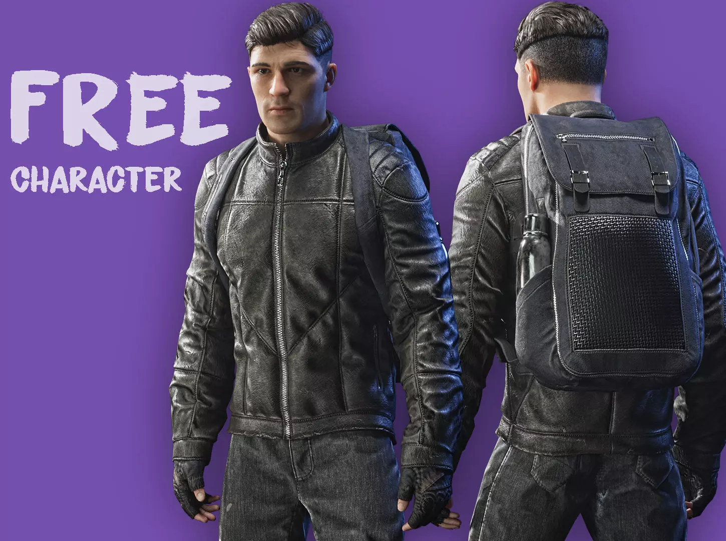 FREE Survival Character Free low-poly 3D model_0