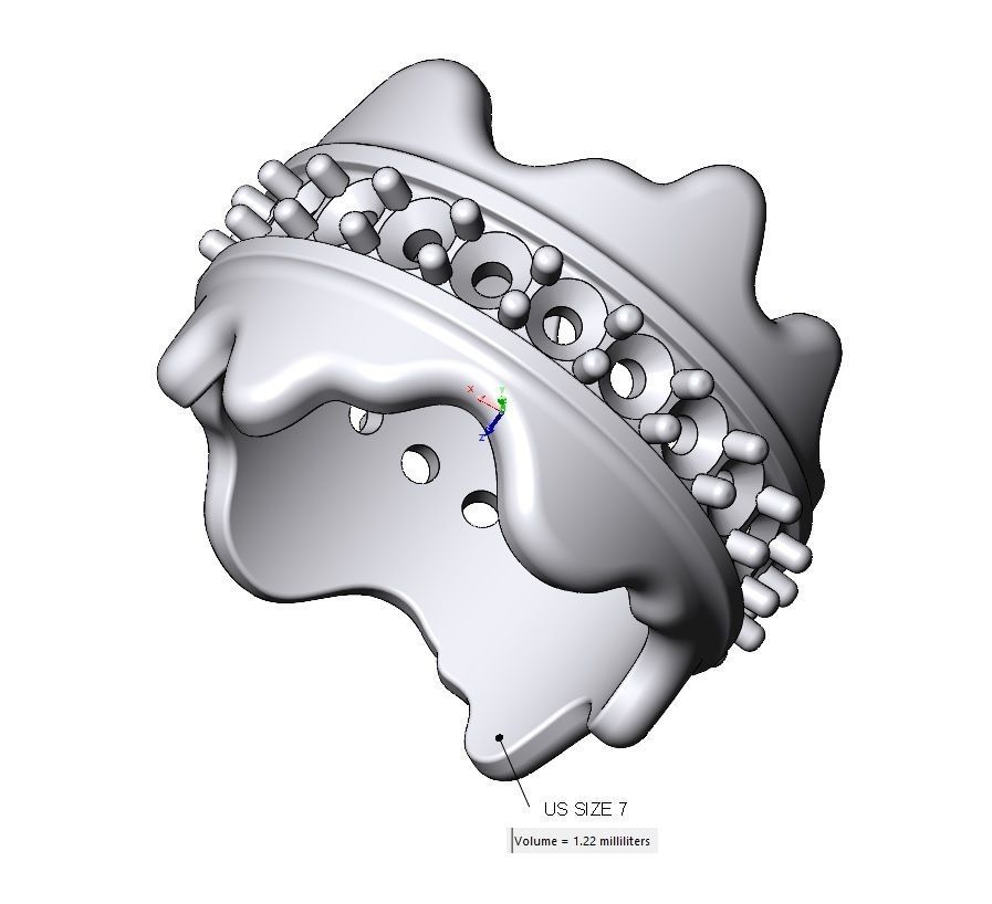 Dripping wide 3mm diamonds eternity band US sizes 7 8 3D print model_11