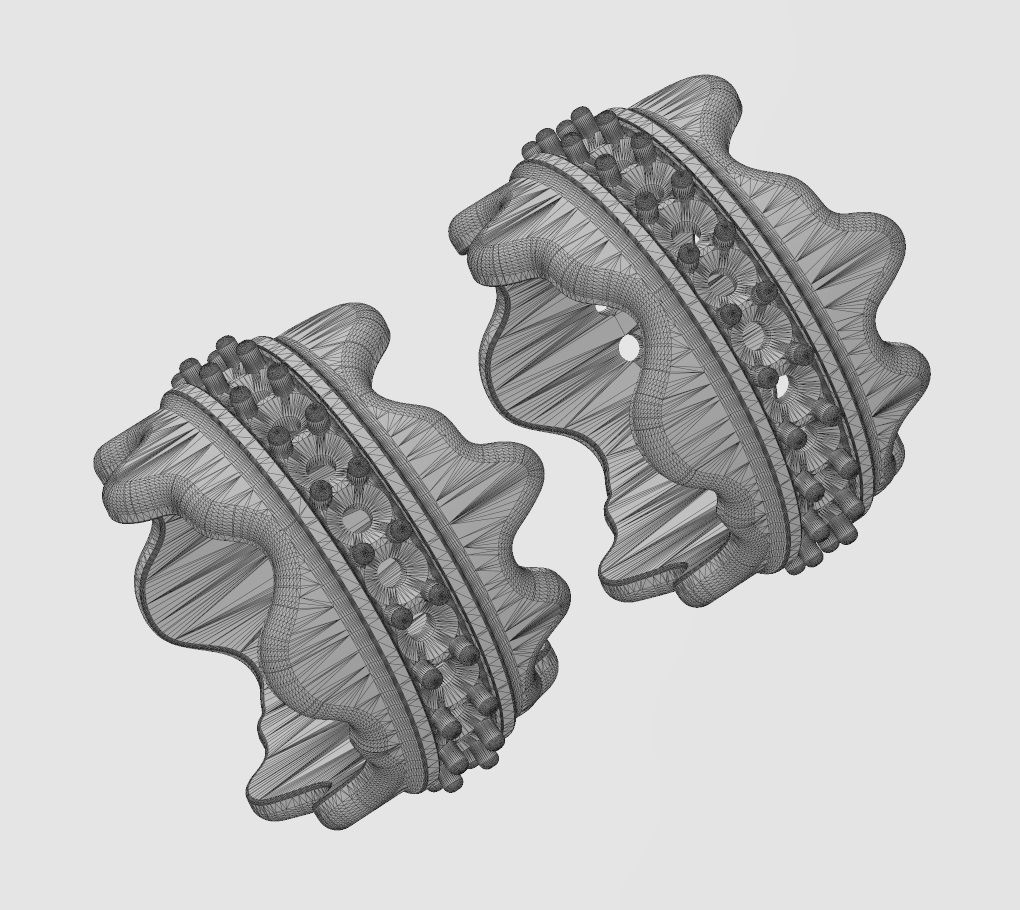 Dripping wide 3mm diamonds eternity band US sizes 7 8 3D print model_13