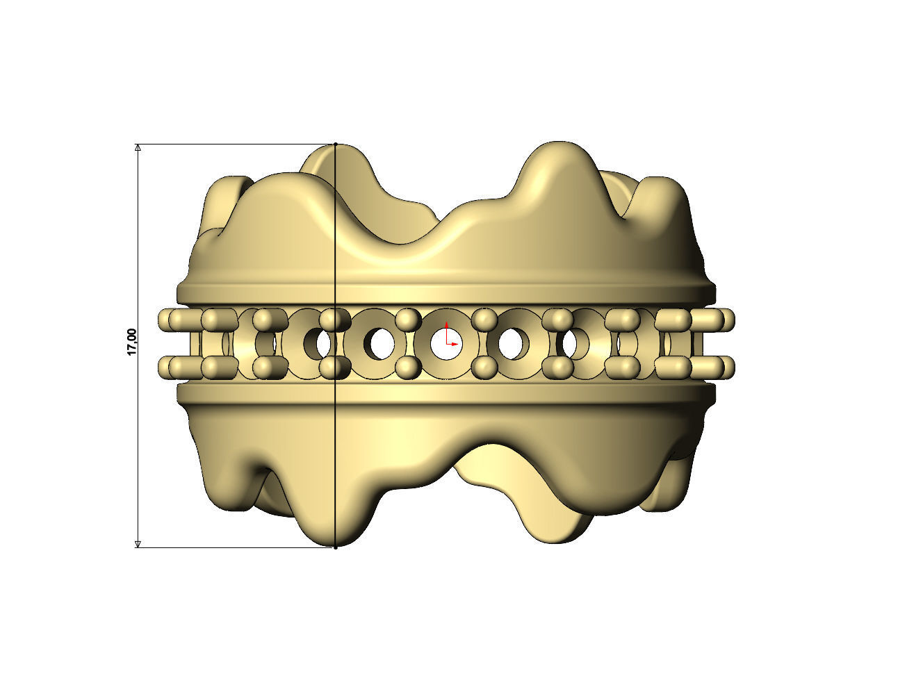 Dripping wide 3mm diamonds eternity band US sizes 7 8 3D print model_8