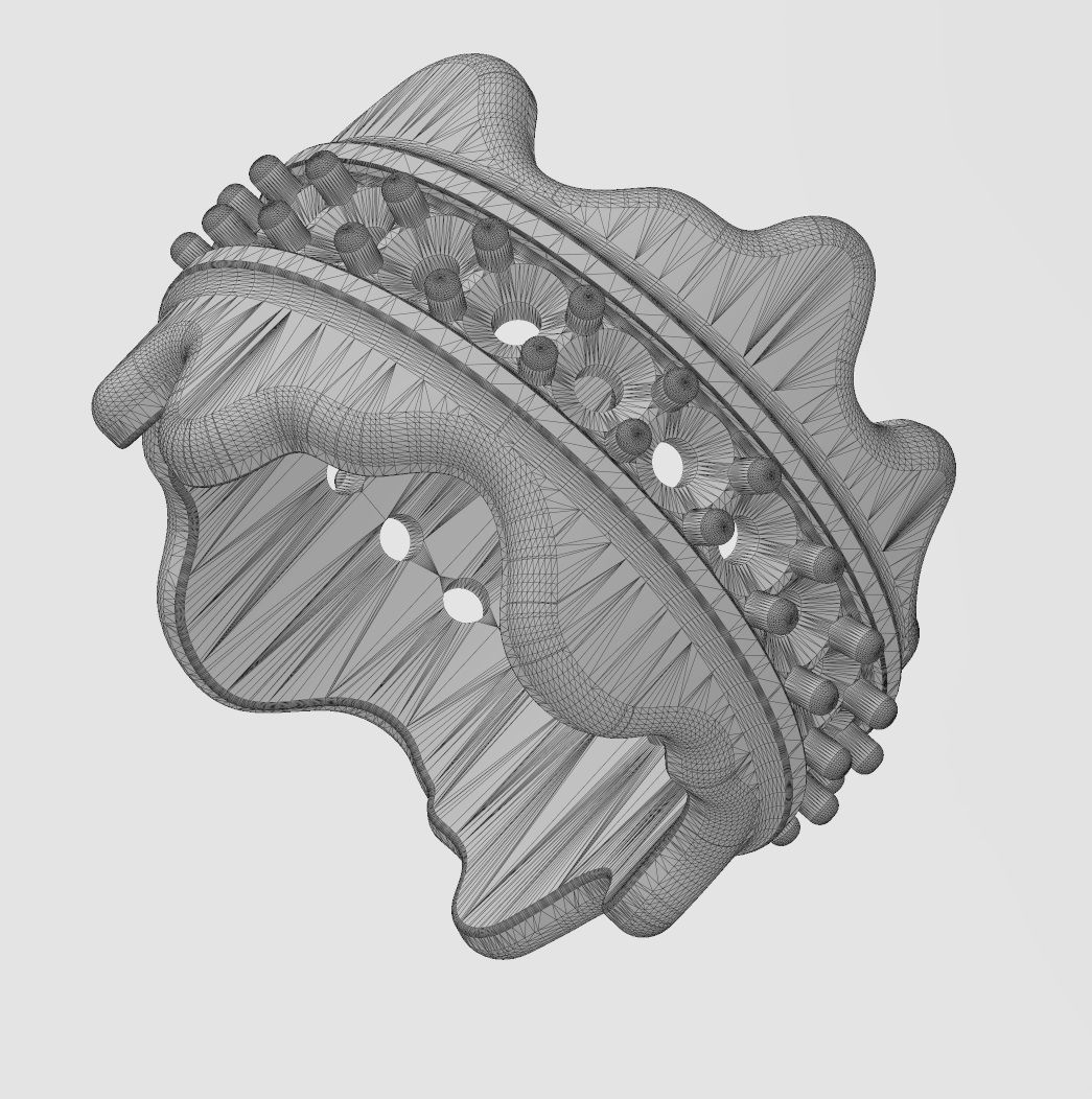 Dripping wide 3mm diamonds eternity band US sizes 7 8 3D print model_14