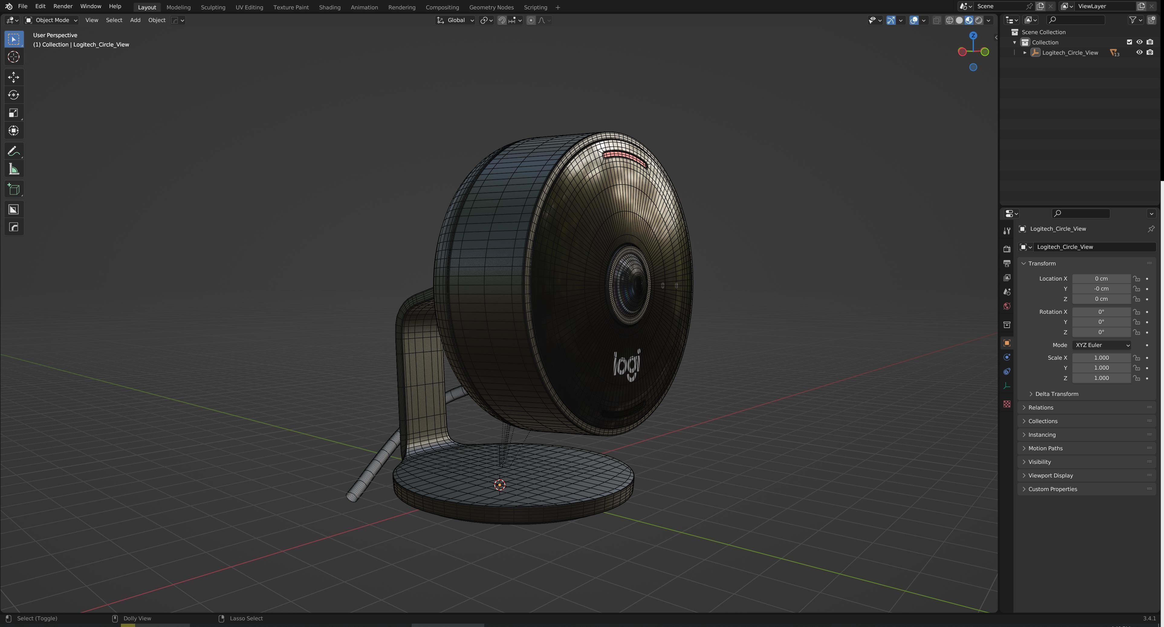 Logitech Circle View Security Camera 3D model_11
