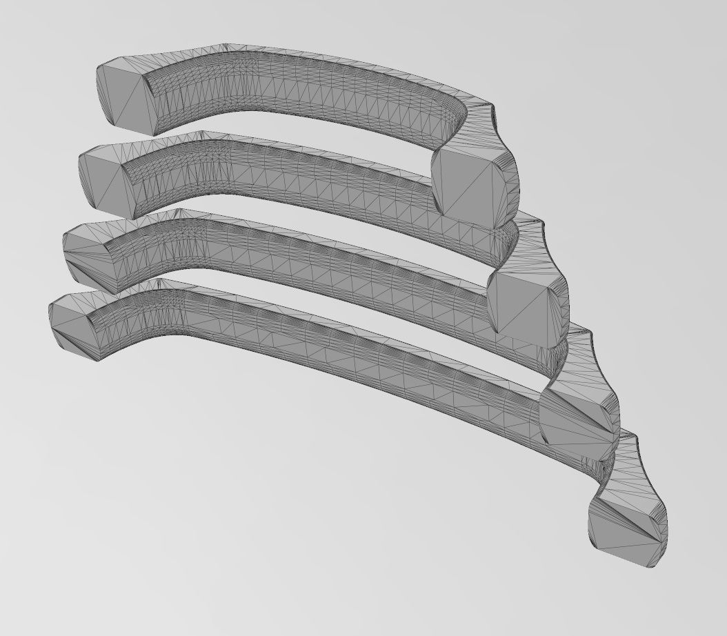 Cabinet drawer handle and pull N009 miniset 3D print model_12