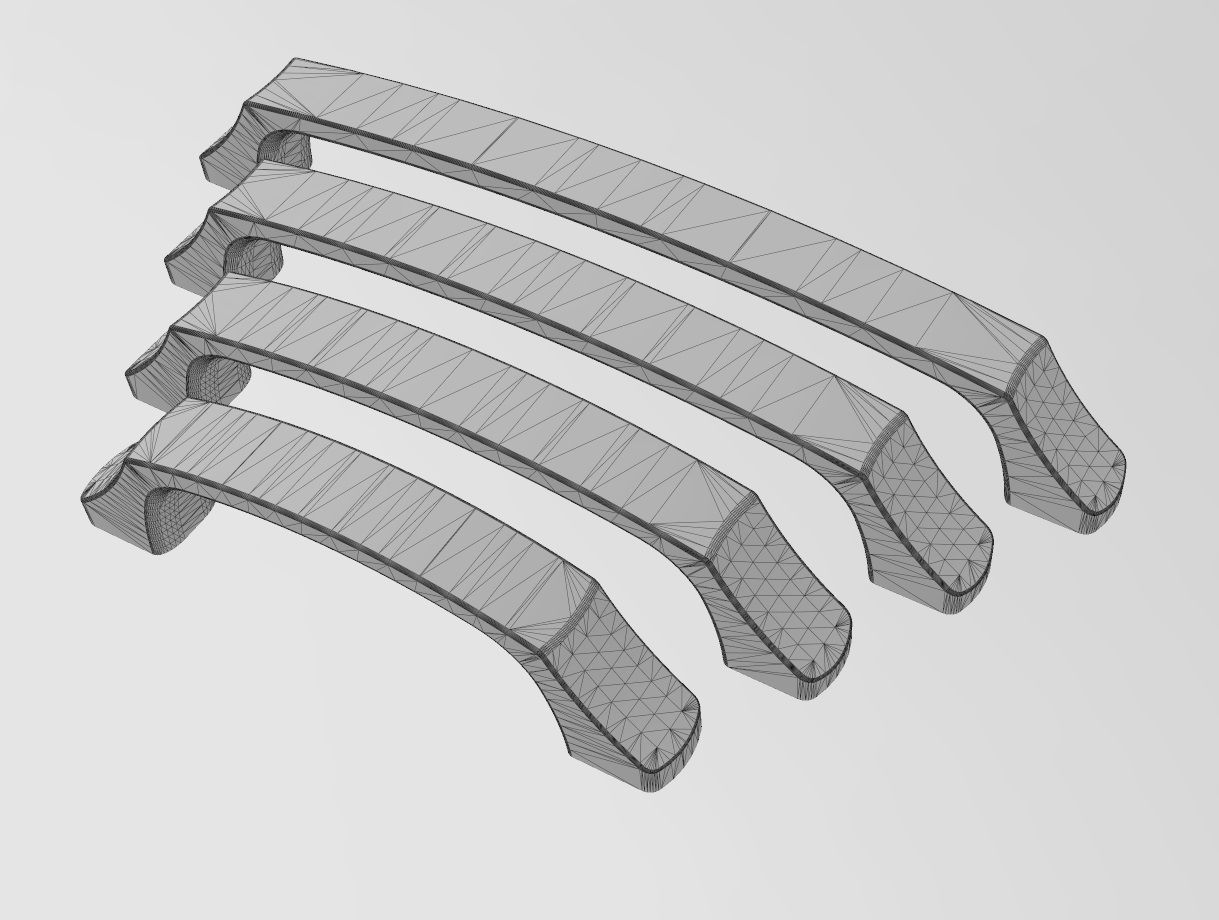 Cabinet drawer handle and pull N009 miniset 3D print model_11