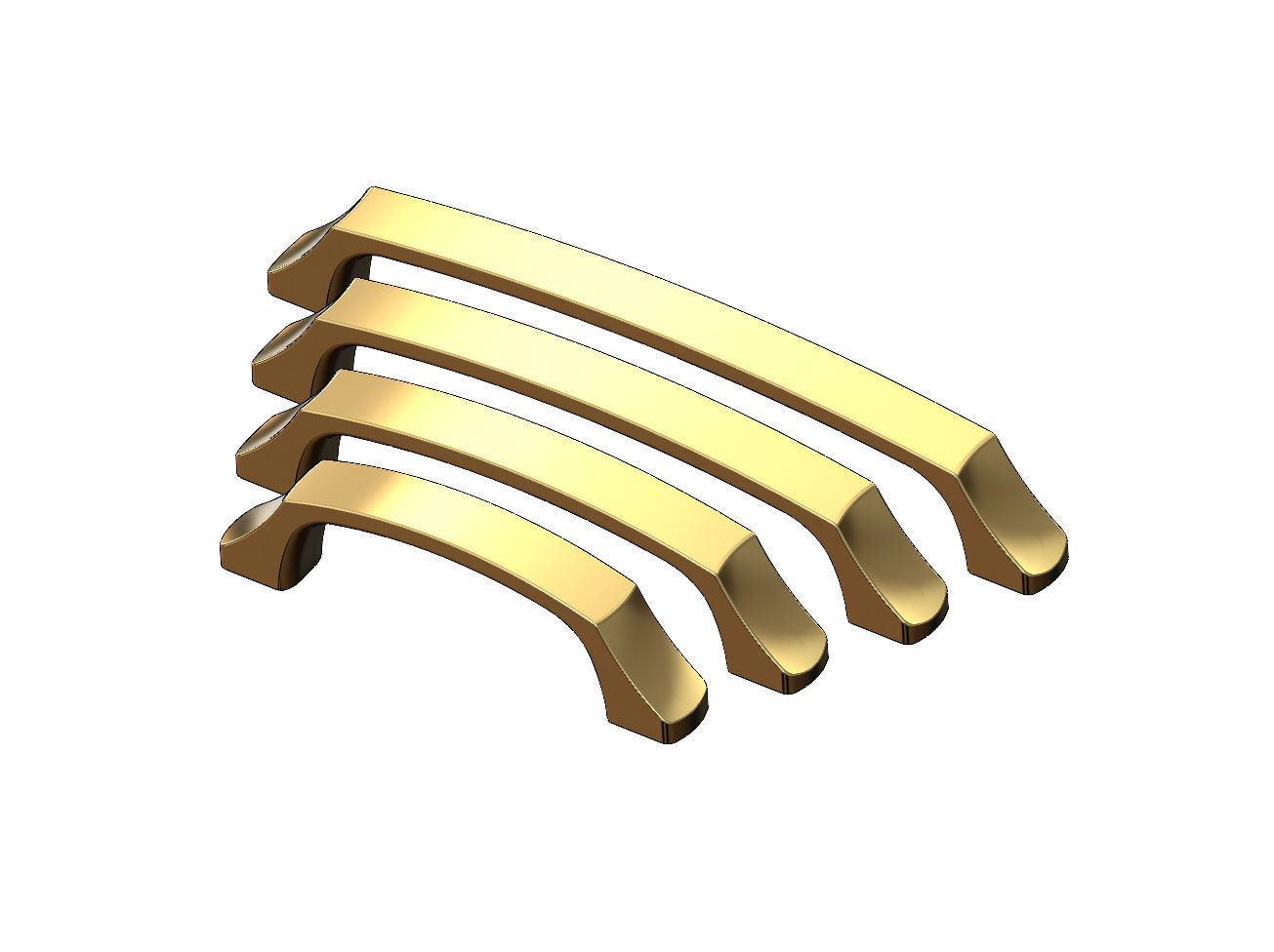 Cabinet drawer handle and pull N009 miniset 3D print model_2