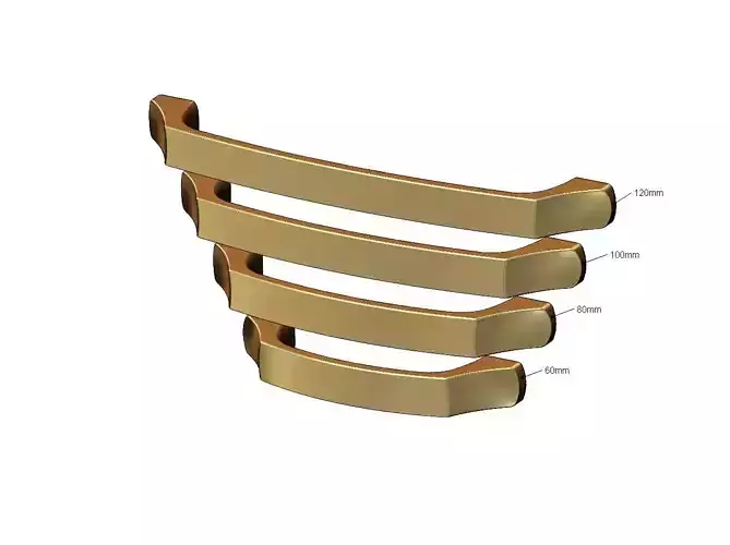 Cabinet drawer handle and pull N009 miniset