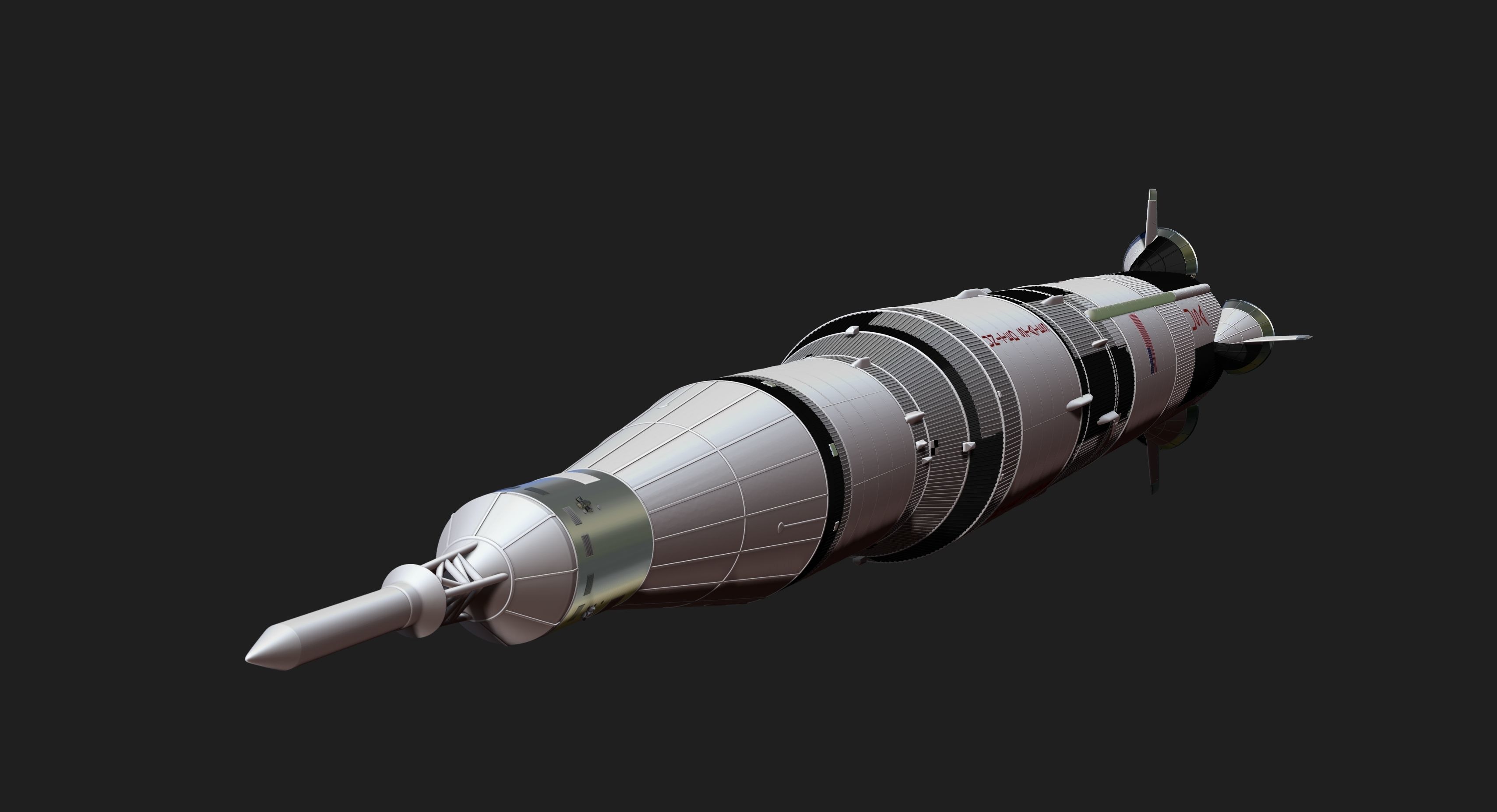 Nasa Saturn V Rocket and Launch Pad 3D model for 3D Printer 3D print model_10