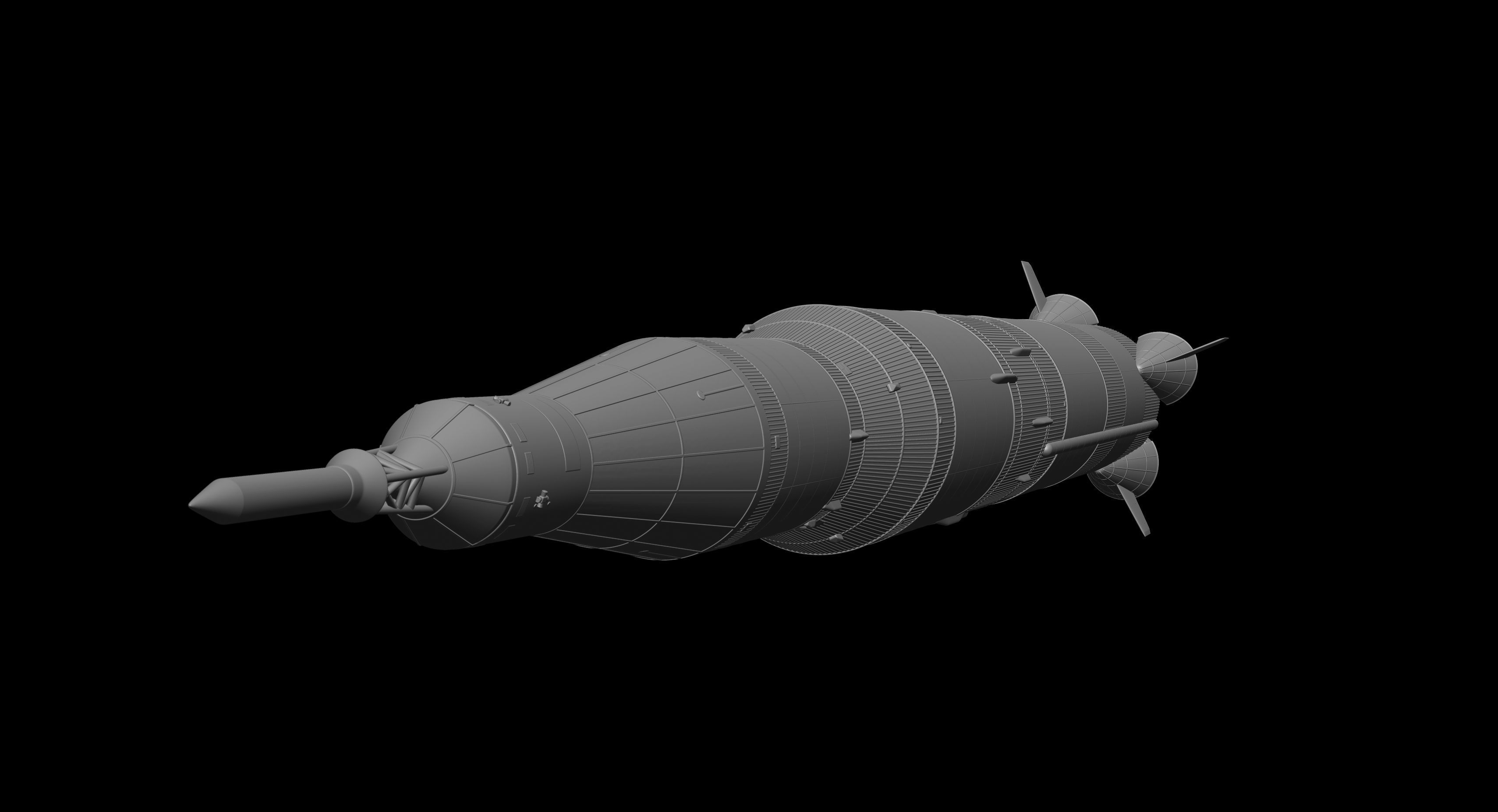 Nasa Saturn V Rocket and Launch Pad 3D model for 3D Printer 3D print model_19