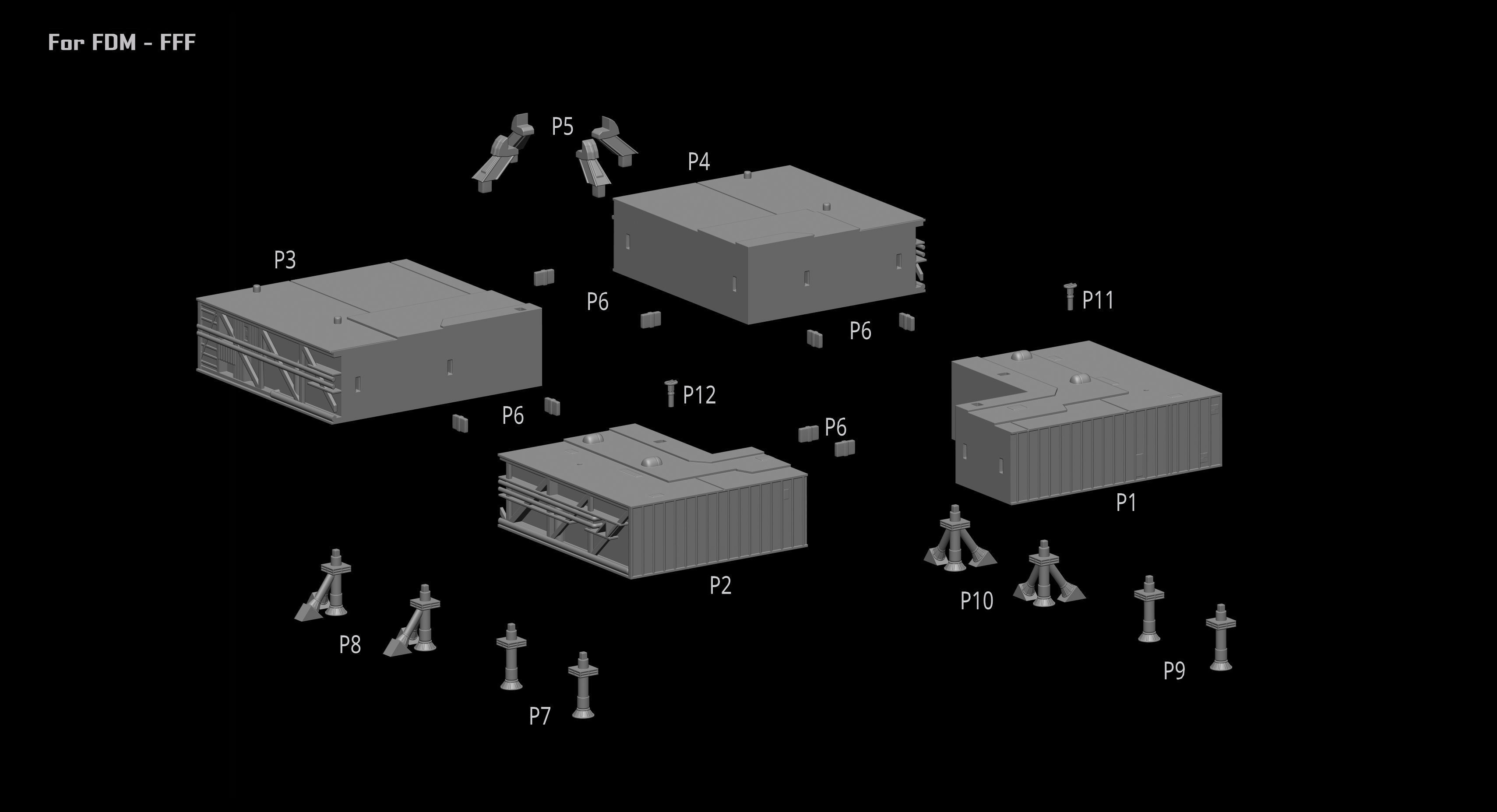 Nasa Saturn V Rocket and Launch Pad 3D model for 3D Printer 3D print model_23
