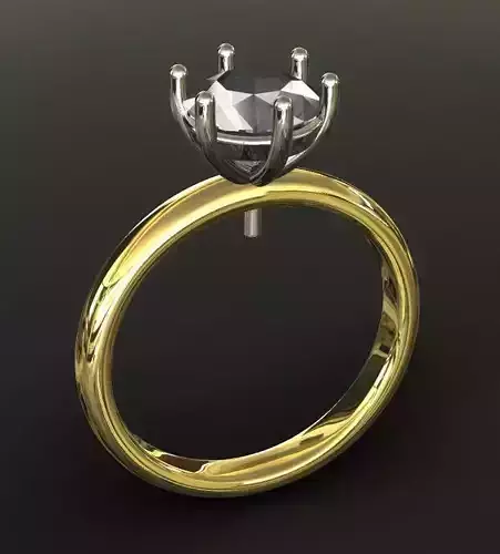 Solitaire - Six Claw - Two Piece - Simple Modern Style