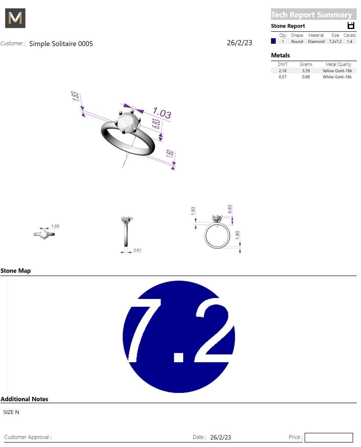 Solitaire - Six Claw - Two Piece - Simple Modern Style 3D print model_8