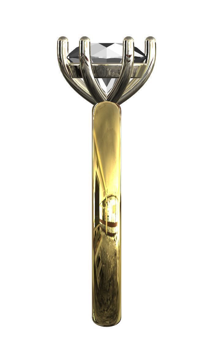 Solitaire - Six Claw - Two Piece - Simple Modern Style 3D print model_5