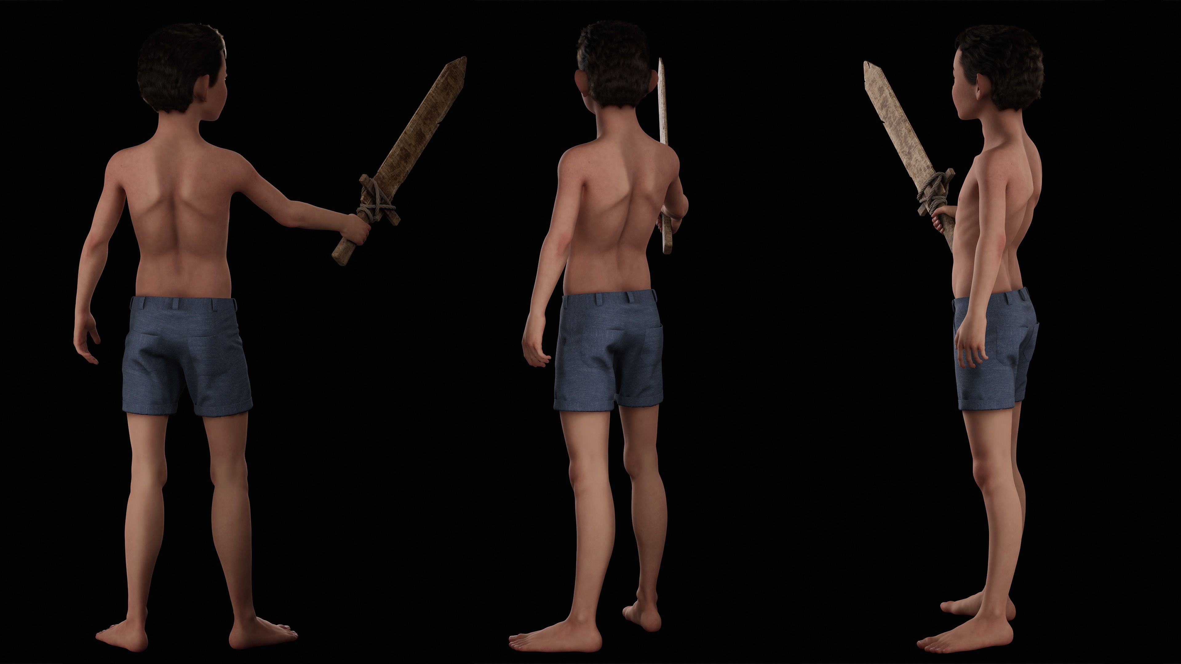 CHILD CHARACTER 3D MODEL Free 3D model_3