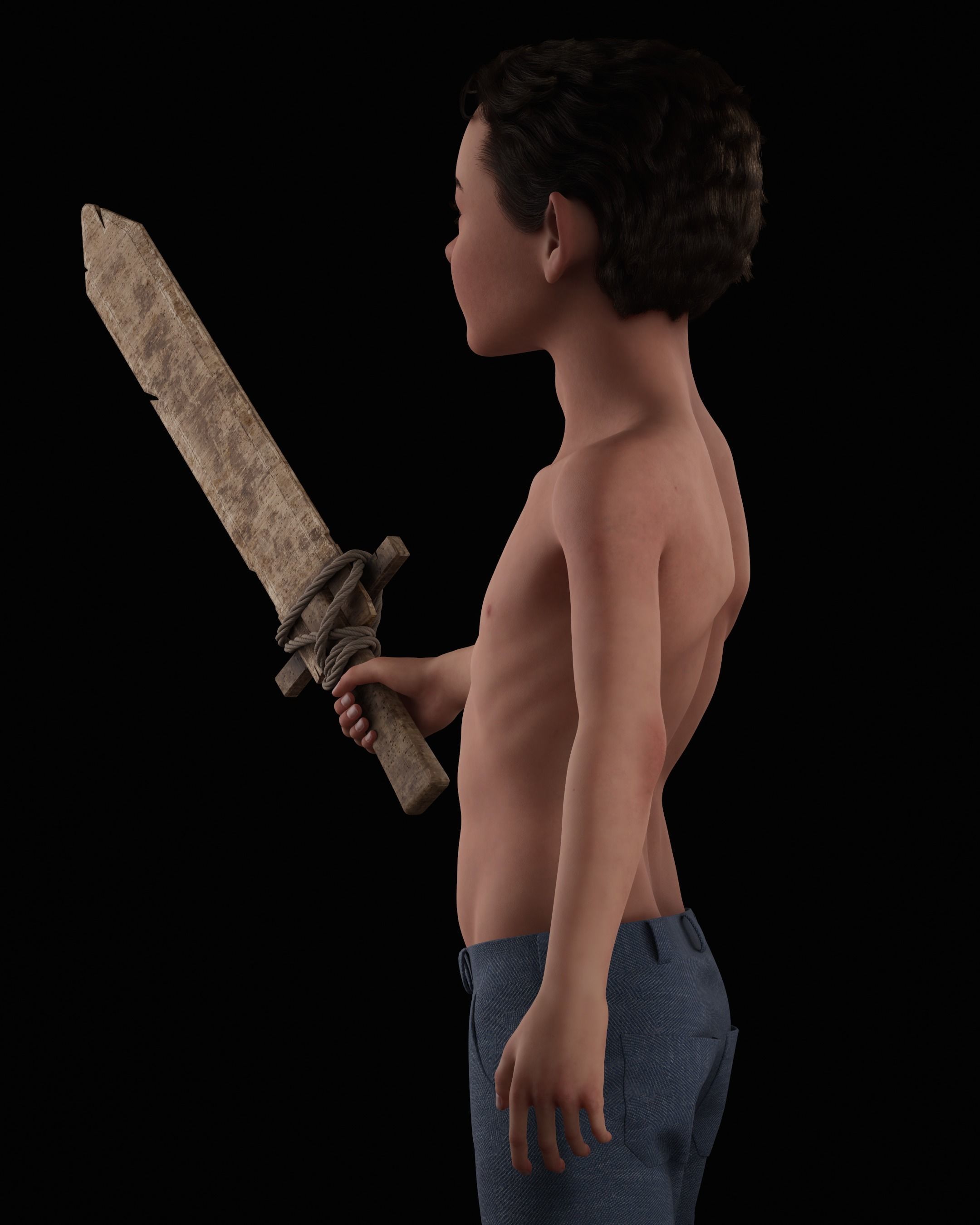 CHILD CHARACTER 3D MODEL Free 3D model_5