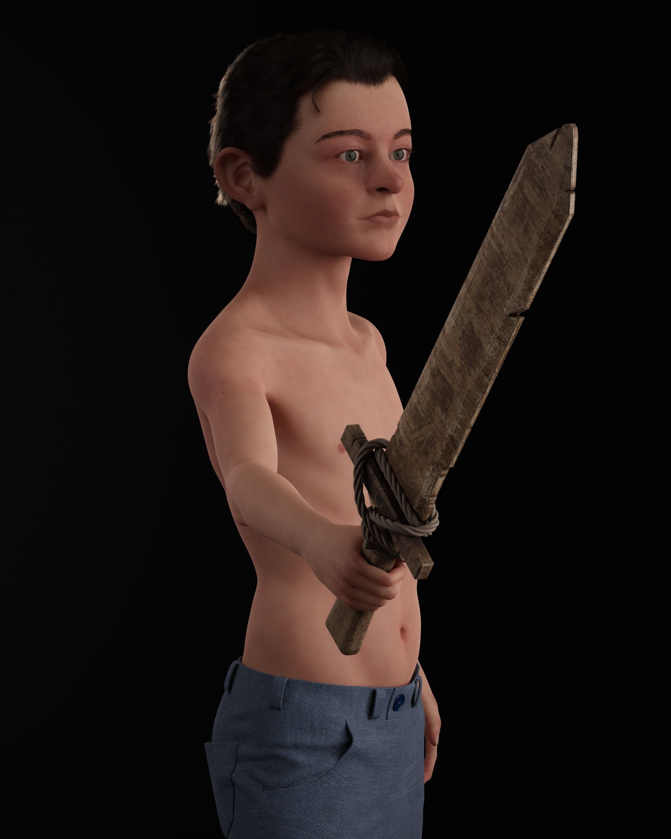 CHILD CHARACTER 3D MODEL Free 3D model_7