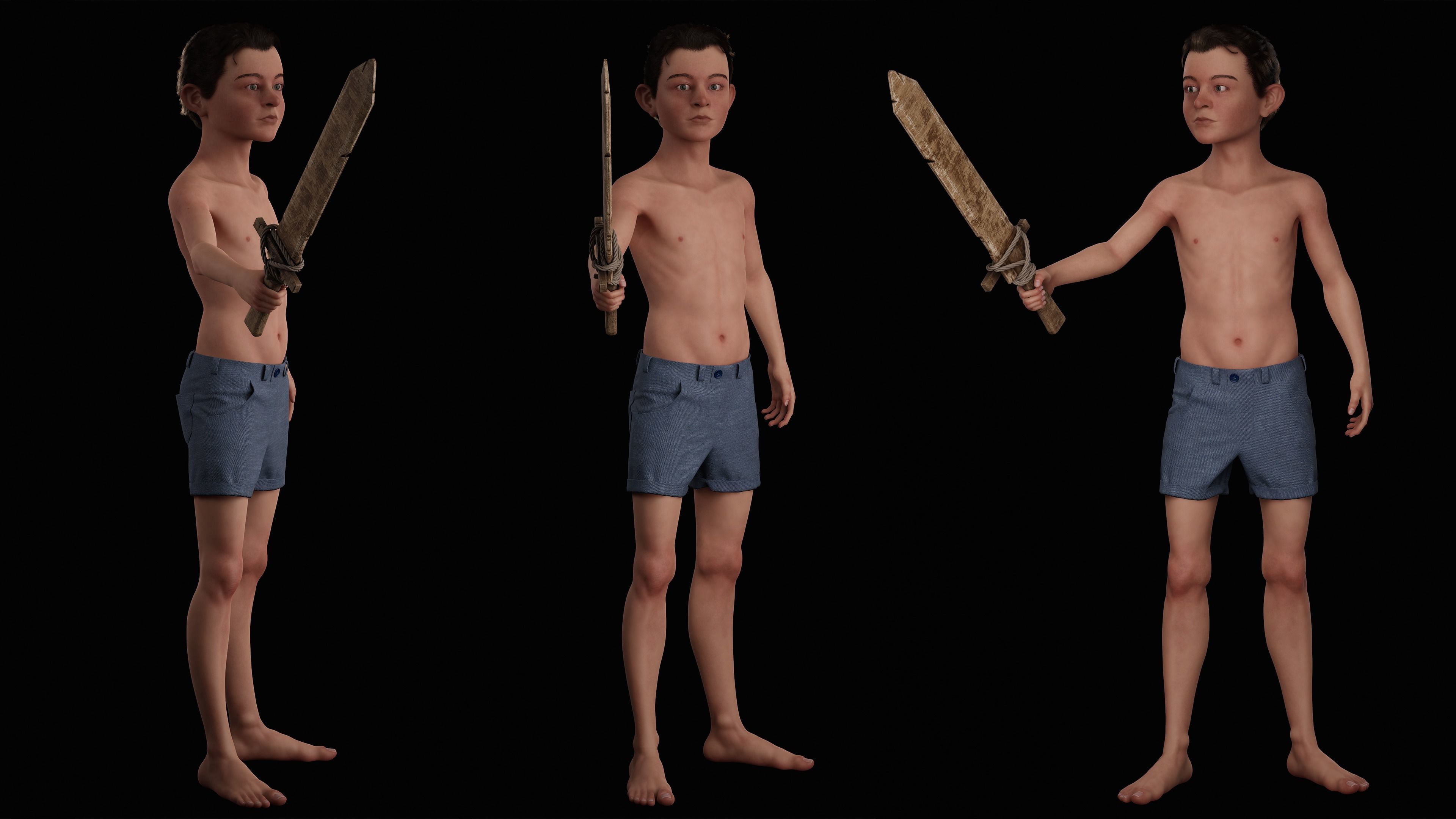 CHILD CHARACTER 3D MODEL Free 3D model_2