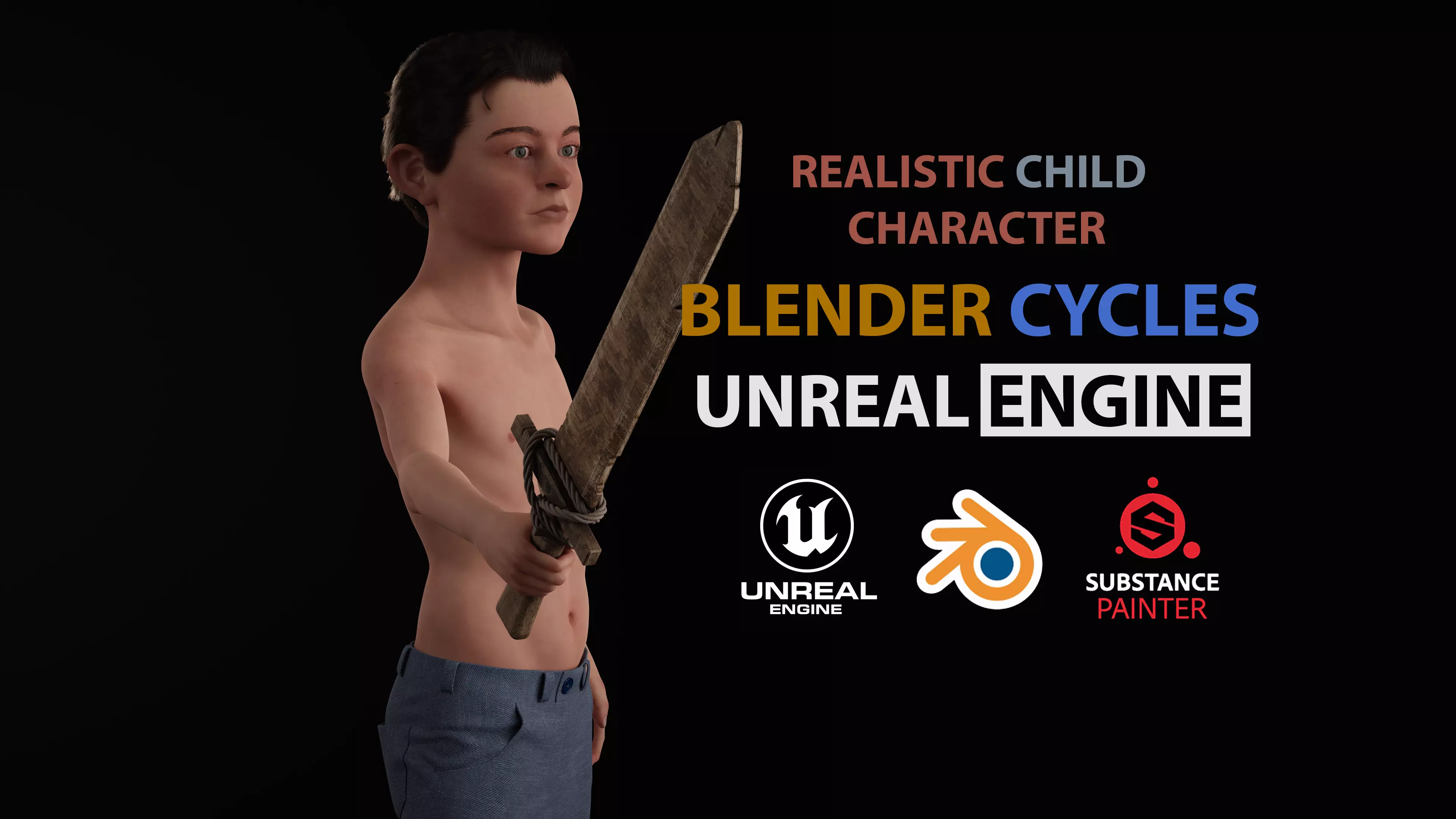 CHILD CHARACTER 3D MODEL Free 3D model_0