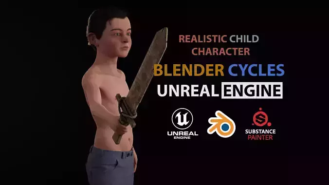 CHILD CHARACTER 3D MODEL Free 3D model